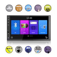 7inch Car Stereo Media Player, AM/FM in Dash Receiver,1080P HD LCD Monitor with Reverse CAM, Bluetooth Vehicle Digital Media Receiver with Remote,Support USB/SD/AUX-in/Subwoofer