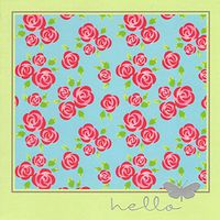 Silver Foil Moth Set of 8 Blank Notecards ~ Moth with Pink Flowers (Hello; 5" x 5"; White Envelopes)