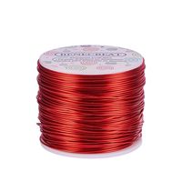 BENECREAT 17 Gauge Jewelry Craft Aluminum Wire 380 Feet Bendable Metal Sculpting Wire for Craft Floral Model Skeleton Making (FireBrick, 1.2mm)