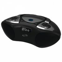 iLive Wireless Bluetooth Boombox with CD Player & FM Radio, Features Built-in Bluetooth Stereo Speakers, Digital Controls and 3.5mm Audio Input, LCD Display and AC Power