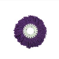 LIUFS-Mop Head Mop Accessories Universal Rotating Bucket Mop Head To Replace The Absorbent Piercing Head Universal Two Colors Optional (color : Purple)