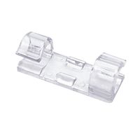 Cable Clips - Cat 6 Ethernet Cable Organizer - Computer PC Cord Manager - Desk Charging Cord Management System Solution - Wall Wire Holder Keeper Tidy, 20 Pack - Transparent