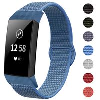 HAPAW Nylon Bands Compatible with Fitbit Charge 3, Soft Adjustable Breathable Sport Replacement Band Accessories Wristband Women Man for Charge 3 / Charge 3 SE Watch