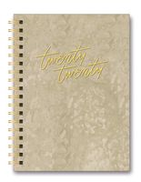 Orange Circle Studio 2020 Leatheresque Large Tabbed Spiral Agenda, Gold
