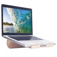 SAMDI Heighten Wood Notebook Stand for Portable MacBook, iPad Pro Mini Air, Samsung, Huawei, Other Tablet Pc - (White Birch)