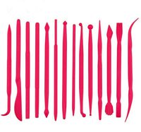 yueton 14pcs Set Plastic Crafts Clay Modeling Tool for Shaping and Sculpting (Hot Pink)