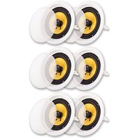 Acoustic Audio HD-8 in Ceiling 8" Speakers Home Theater Surround Sound 3 Pair Pack