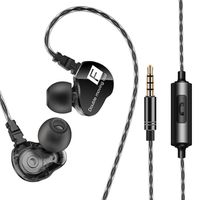 YRD Tech New 2018 QKZ CK9 in Ear Headphone Ear Earphone Stereo Race Sport Headset Earbuds Bass Earphone Ear Phones for Phone (Black)