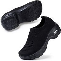 Women Breathable Walking Shoes Black, 8 M US
