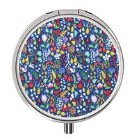 Pill Cases Metal,Custom Round Medecine Case Medecine Bottle Mini Travel Pill Vitamin Decorative Box Case Holder