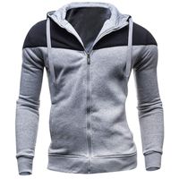 Hoodies for Men,Mens Casual Zip-up Hoodie Double Cotton Lightweight Hooded Basic Designed Gray