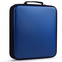 DVD Case, COOFIT DVD Case DVD Storage CD Wallet CD Case Holder 160 Capacity Blue