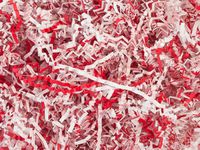 Candy Cane Crinkle Paper Shred for Packaging Gift Box/Basket Filler 2 Ounce Bag