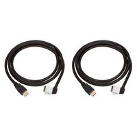 Buyer's Point HDMI Keystone Cable, 6ft (1.8m) 28 AWG, with Ethernet Female-Male (2, 90 Degree)