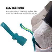 UShouse_Jewelry Easy on Easy Off Lazy Shoe Helper for Father Mother Women Men's Handled Shoe Horn Easy on Easy Off, Plastic Shoehorn for Men, Women and Kids - Fits for All Shoes (A 1pc)