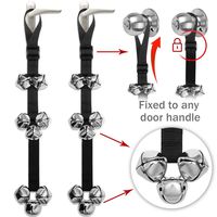 DCSUIT Dog Doorbell Strap - Housebreaking Adjustable Nylon Strap with 8 pcs Ring Bells Outdoor - Doggie Potty Training House Loud Bells - Suit for Puppy/Cats