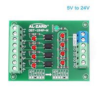 5V to 24V PLC Signal Converter Module, 4 Bit Optocoupler Isolator Maluokasa DST-1R4P-N Converter Board PNP NPN to NPN