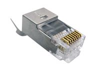 Primus Cable Shielded RJ45 Connector for CAT6, CAT6A, CAT7 Solid and Stranded Cable, 25 Pack