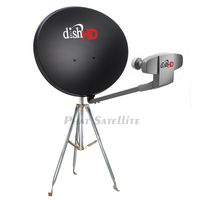 Dish Network 1000.2 Turbo HD Hybrid Western ARC Complete Portable Camping RV Tailgate KIT with 3FT Tripod & COAXIAL RG6 & HDMI Cable for Hopper Receiver