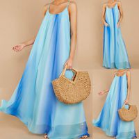LISTHA Beach Backless Maxi Dress Women Boho Sleeveless Summer Party Long Dress