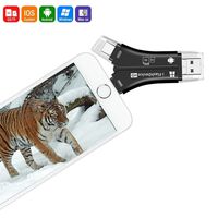 Trail Camera SD Card Reader for iPhone Android Phones, SD Card Micro SD Memory Card Viewer for Viewing Photos and Videos from Outdoor Deer Hunting Game Cameras Wildlife Scouting Cameras (Black)