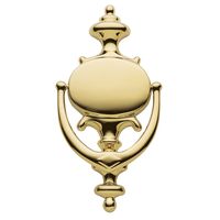Baldwin Estate 0116.003 Imperial Knocker in Lifetime Polished Brass, 8.5" x 4.1"