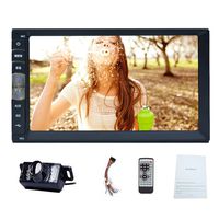 Bluetooth Car Stereo System with 7 inch Capacitive Touchscreen Mirror Link for Android GPS Phones 2 Din Car Radio NO-DVD Player MP5 Player Multimedia Radio Entertainment with Rear View Camera
