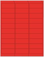 Compulabel 311106 Fluorescent Red Address Labels for Laser Printers, 2 5/8 x 1 Inch, Permanent Adhesive, 30 per Sheet, 100 Sheets per Carton