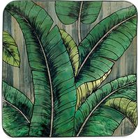 Angelstar 19561 Traveler's Palm Square Plate, 9", Green