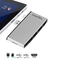 USB 3.0 Hub Adapter, VOASTEK Surface Pro Combo Adapter with 2 USB 3.0 Ports, Mini DP to HDMI and Card Slots Memory Card Reade for SD/TF/Micro SD ｜Special Design Compatible Microsoft Surface Pro 3