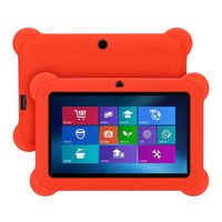 Fiaya Slim Anti-Slip Soft Rubber Silicone Gel Protective Back Case Cover For 7 Inch Android Tablet (Red)