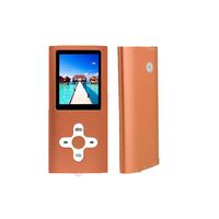 RHDTShop MP3 MP4 Player with a 16 GB Micro SD Card, Support UP to 64GB TF Card, Rechargeable Battery, Portable Digital Music Player/Video/E-Book Reader, Ultra Slim 1.7" LCD Screen-Orange&White