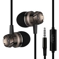 Earbuds with Microphone, Amuoc In-Ear Earphones with Mic Music Stereo Ear buds.- (Upgraded version)