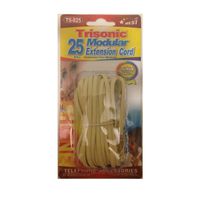 Trisonic Telephone Extension Cord Phone Cable Foot (Ivory, 25 Feet)