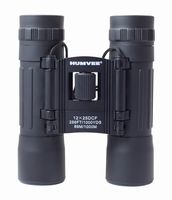Humvee HMV-B-12X25B Rubber Armor Compact Binocular with Anti-Reflective Ruby Red Lens, 12x25, Black