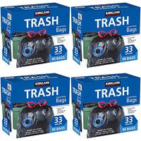 Kirkland Signature 33 Gallon Trash Bags, 90-count (4-Pack)