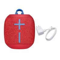 Ultimate Ears Wonderboom 2 Portable Waterproof Bluetooth Speaker - Radical Red Bundle with Fast Charging Wall Charger