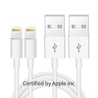 2 Pack Apple iPhone/iPad Charger Cord Lightning to USB Cable[Apple MFi Certified] Compatible iPhone Xs, Xs Max, XR,X,8,7,6,6 Plus, SE, 5s,5c,5,iPad Mini/Air/Pro Original Certified (White 3.3FT/1M)