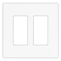 EATON PJS262W Arrow Hart Pjs262 Decorative Screw less Wall Plate, 2 Gang, 4-1/2 In L X 4.56 In W X 0.08 In T, White