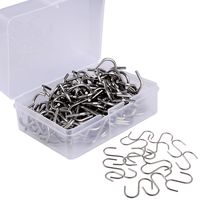 100 Pcs Stainless Steel 1 Inch S Hook Connectors Key S-Shaped Hangers Ornament Hooks for Jewelry, Key Ring, Key Chain, Pet Name Tag, Wood Circles, Chain Hardware,Fishing Lure,and Key Ring Assembly