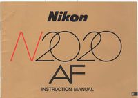 Nikon N2020 AF Original Instruction Manual