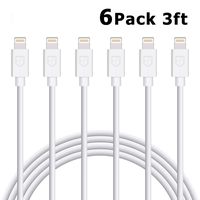 iPhone Charger,Cablex iPhone Charger Cable 6Pack 3FT iPhone Charging Cord Compatible iPhone Xs MAX XR X 8 8 Plus 7 7 Plus 6s 6s Plus 6 6 Plus Se iPad iPod Nano (White)