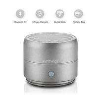 simthings Portable Mini Bluetooth Speaker with Enhanced Bass, Loud HD Sound Rechargeable Wireless Speakers for Smart Phone/iPad/iPod, Caribiner Clip and Hard Travel Bag Included