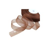 YP-fashion (50 Yards/roll) 12mm Organza Ribbons Gift Wrapping Decoration Christmas Ribbons,Coffee