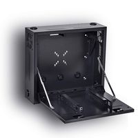 Kenuco Heavy Duty 16 Gauge Steel DVR Security Lockbox with Fan and Swing Open Top (24'' x 24'' x 8'' Black)