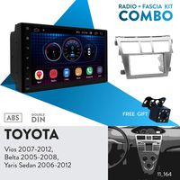 UGAR EX6 7" Android 6.0 Car Stereo Radio Plus 11-164 Fascia Kit for Toyota Vios 2007-2012, Belta 2005-2008, Yaris Sedan 2006-2012
