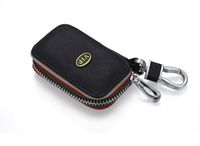 YIKA Car key Chain bag Genuine Leather VIP Car Smart KeyChain Keyring Wallet Zipper Case Auto Remote Key Fob For Mercedes Benz VW Audi BMW Porsche Jeep Lexus