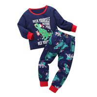 Clothful for 0-2 Years Old Kids Outfits,Toddler Kid Baby Boy Girl Cartoon Pajamas Sleepwear Christmas T Shirt Pants Set (6-12 Months, Blue)