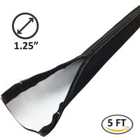 1.25" Neoprene Easy Cable Wrap with Zipper - Black/White - 5FT