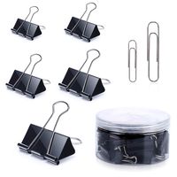 Binder Clips Paper Clips Set, Assorted Sizes (X Large, Large, Medium and Small Size) 160 PCS for Office, School and Personal Use, Meet Your Different Using Needs, by Panlison.